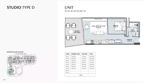 Floor plan, Studio, 525 sq ft