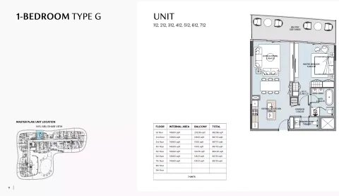 Floor plan, 1 Bed, 884 sq ft