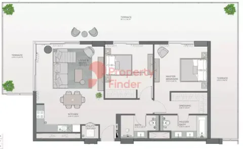 Floor plan, 2 Beds, 1,945 sq ft