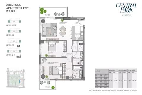 Floor plan, 2 Beds, 1,352 sq ft
