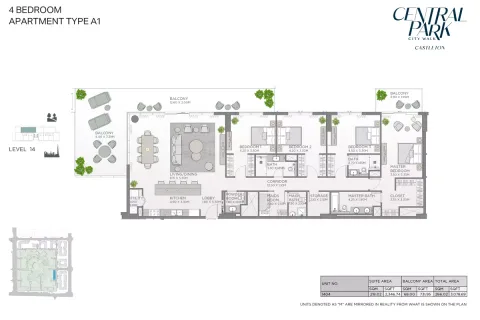Floor plan, 4 Beds, 3,078 sq ft