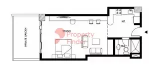 Floor plan, Studio, 0 sq ft