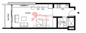 Floor plan, Studio, 0 sq ft