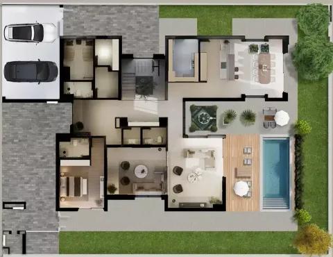 Floor plan, 6 Beds, 9,224 sq ft