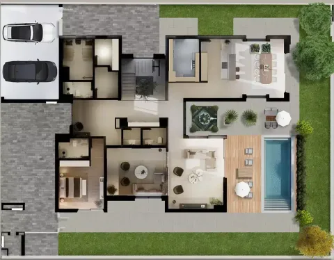Floor plan, 5 Beds, 6,113 sq ft