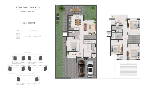 Floor plan, 4 Beds, 2,264 sq ft