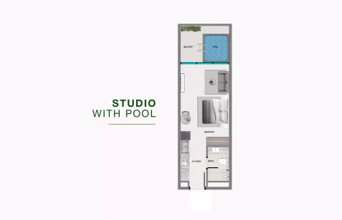 Floor plan, Studio, 0 sq ft