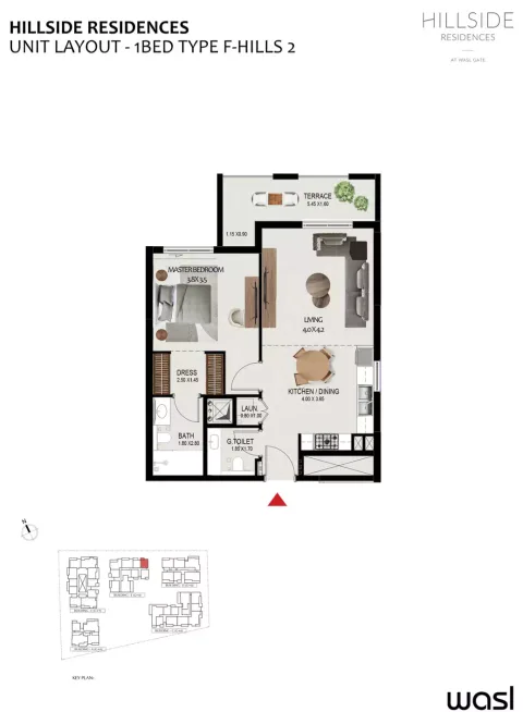 Floor plan, 1 Bed, 0 sq ft