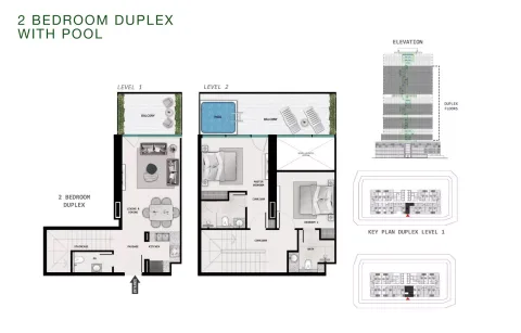 Floor plan, 2 Beds, 0 sq ft