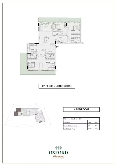 Floor plan, 4 Beds, 2,404 sq ft