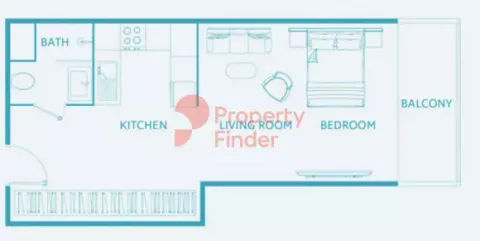 Floor plan, Studio, 489 sq ft