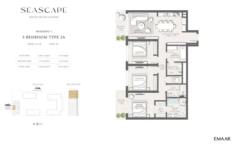 Floor plan, 3 Beds, 1,738 sq ft