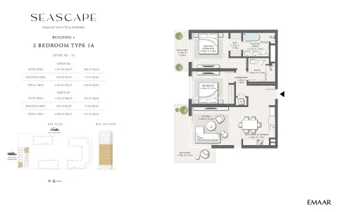 Floor plan, 2 Beds, 1,389 sq ft