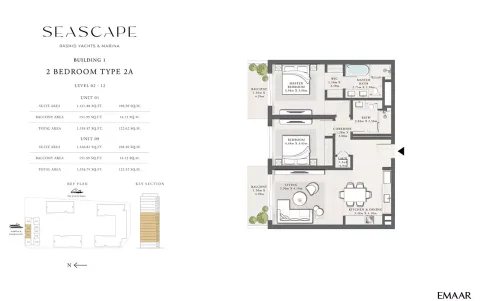Floor plan, 2 Beds, 1,318 sq ft