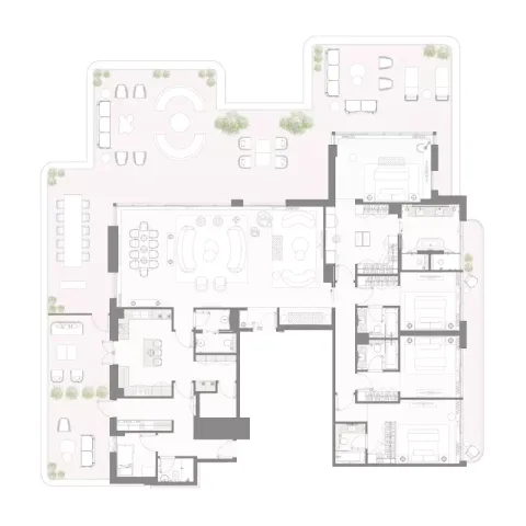 Floor plan, 4 Beds, 5,972 sq ft