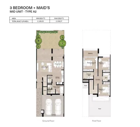 Floor plan, 3 Beds, 2,158 sq ft