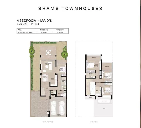 Floor plan, 4 Beds, 2,381 sq ft