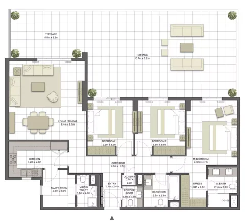 Floor plan, 3 Beds, 2,526 sq ft