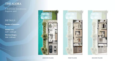 Floor plan, 3 Beds, 2,407 sq ft