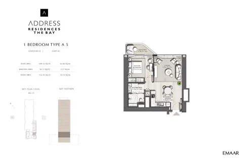 Floor plan, 1 Bed, 755 sq ft
