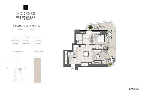 Floor plan, 1 Bed, 1,102 sq ft