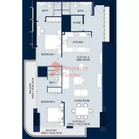 Floor plan, 2 Beds, 1,659 sq ft