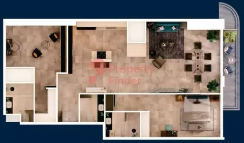 Floor plan, 1 Bed, 1,375 sq ft
