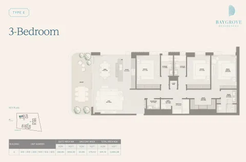 Floor plan, 3 Beds, 2,096 sq ft