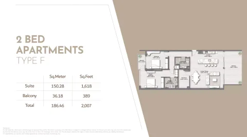 Floor plan, 2 Beds, 2,007 sq ft