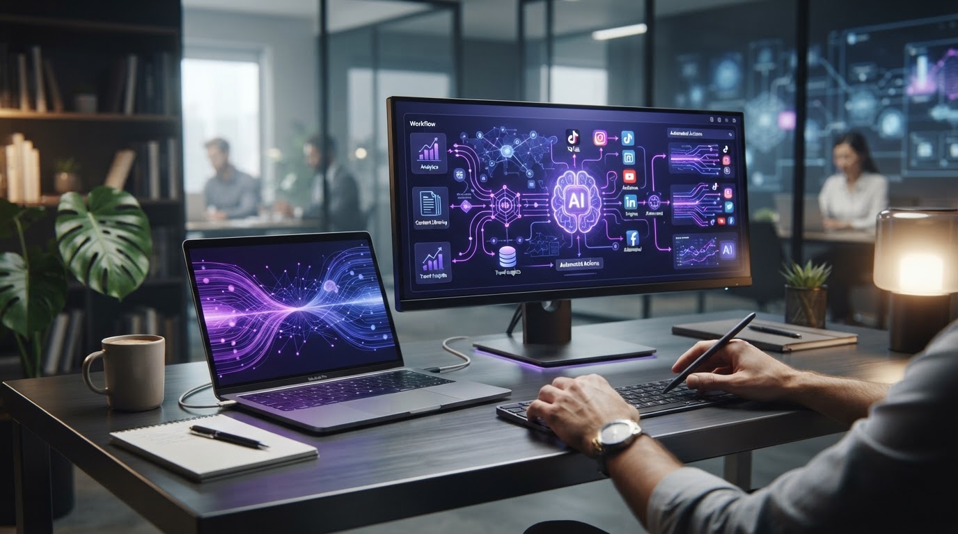 Workflow automatisation réseaux sociaux IA : le guide complet