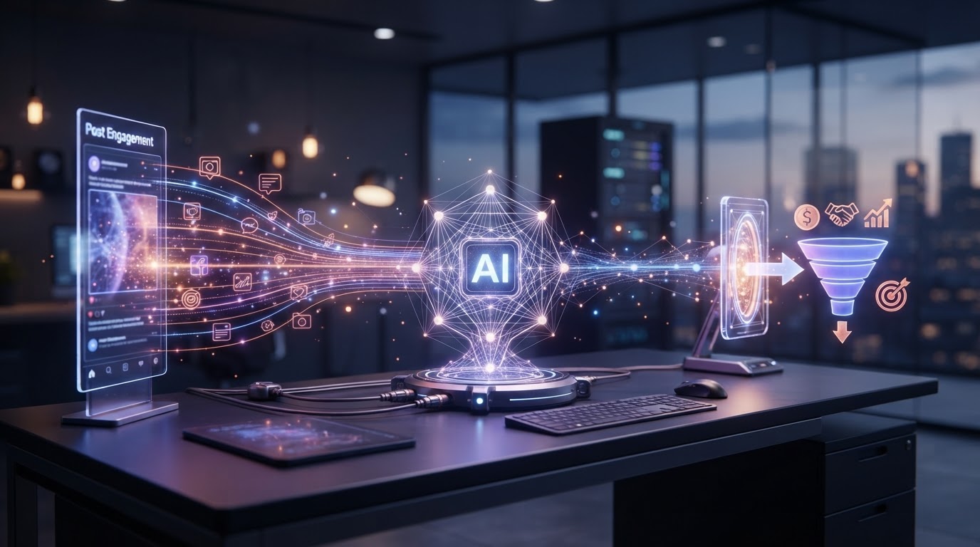 Agent IA de prospection réseaux sociaux : du post à la vente