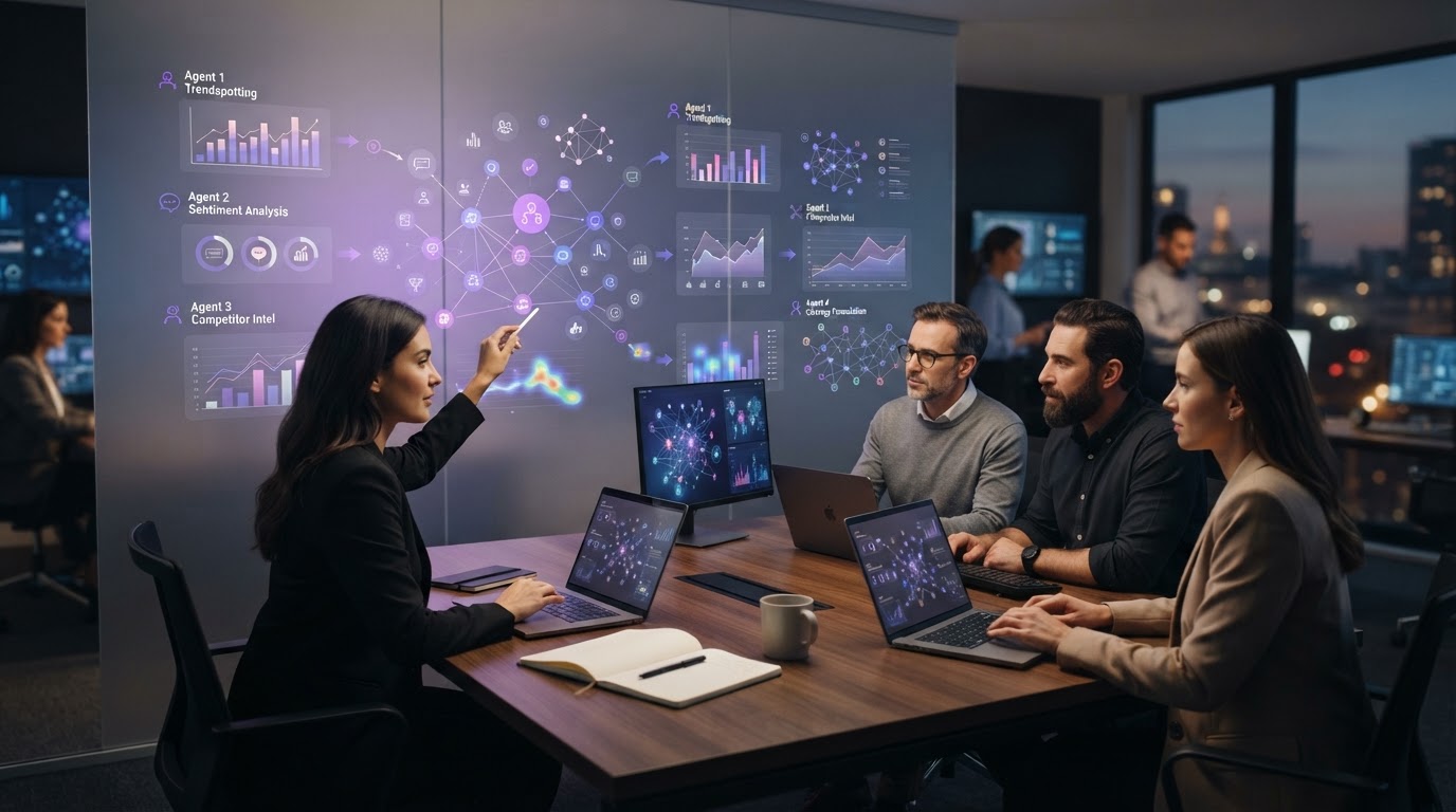 Orchestration multi-agents IA : Automatisez votre veille et création
