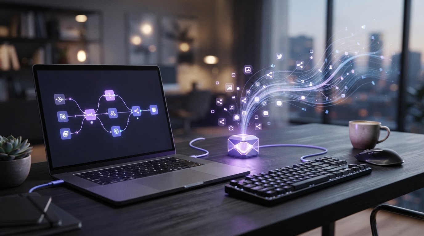 Automatisation Réseaux Sociaux : n8n et IA Agentique