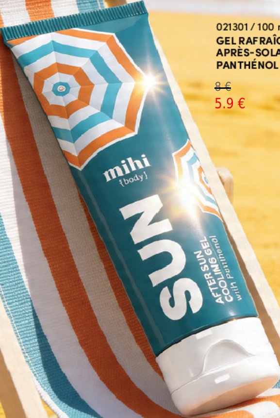 Gel rafraîchissant après-solaire au panthénol
