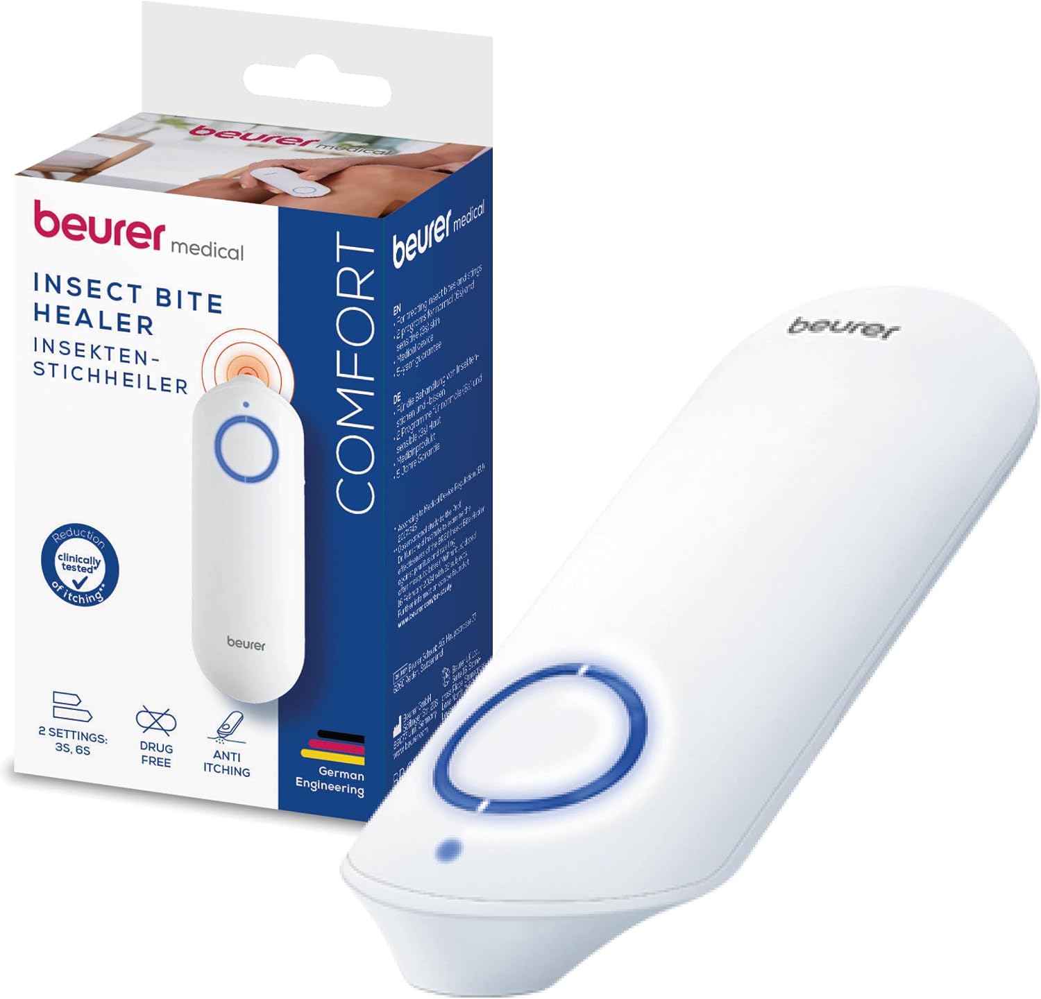 Beurer BR 60 Stylo Anti-Démangeaison - Soulagement Chauffant des Piqûres d'Insectes
