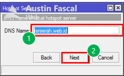 Gambar 15. Masukkan DNS Name.