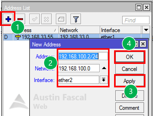 Gambar 5. Buat Address baru untuk ether 2.