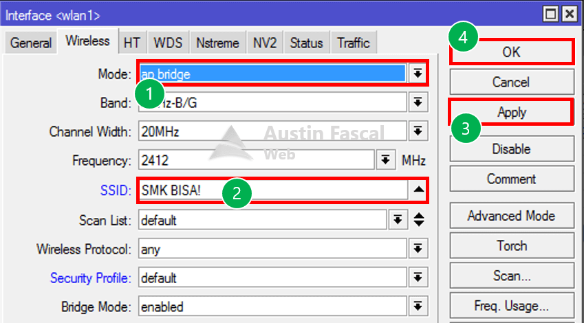 Gambar 7. Konfigurasi interface wlan.