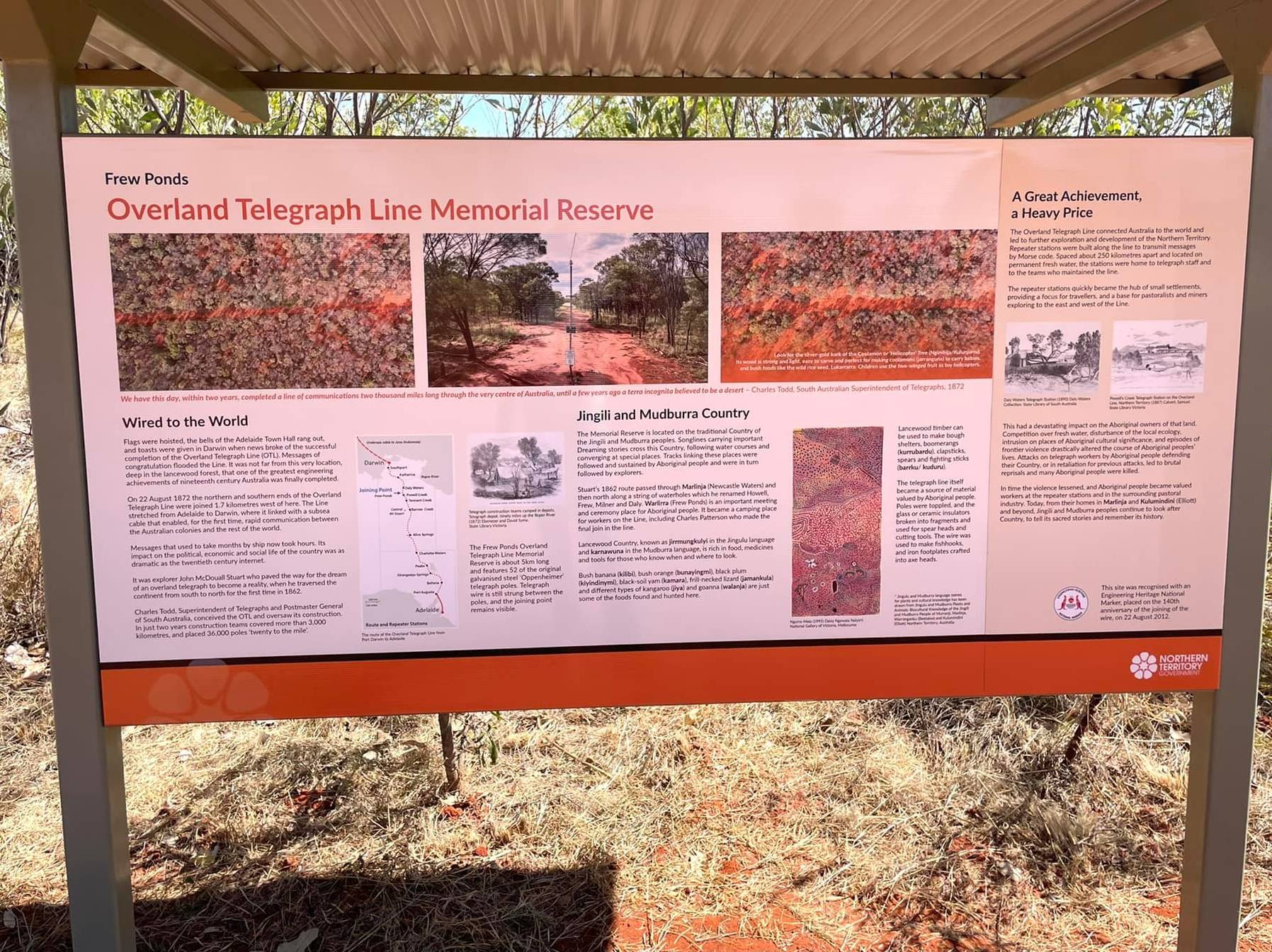 Frew Ponds Overland Telegraph Line Memorial Reserve