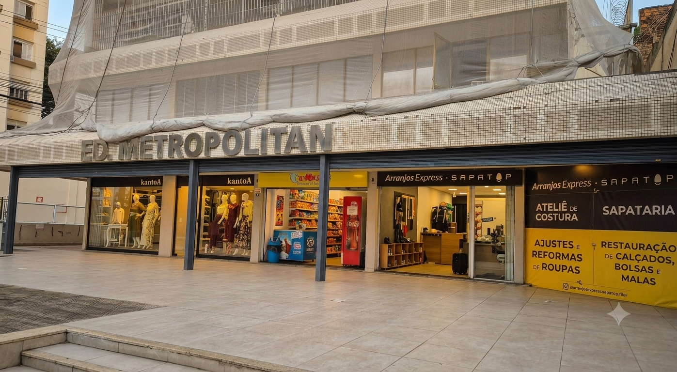 Ajuste de roupa e sapataria no centro de Florianópolis