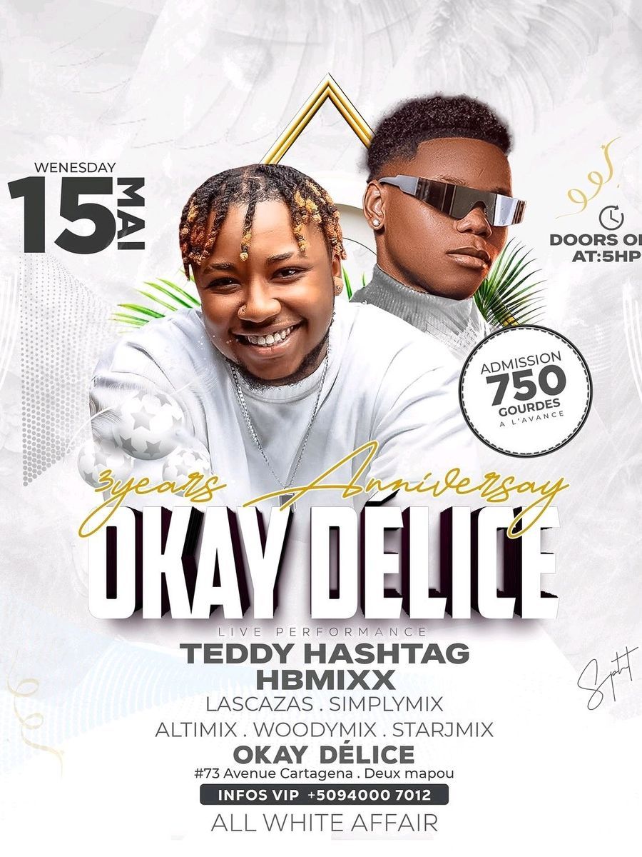 3 years Anniversary OKAY DELICE - ALL WHITE AFFAIR