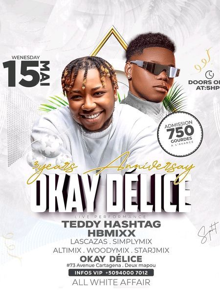 3 years Anniversary OKAY DELICE - ALL WHITE AFFAIR