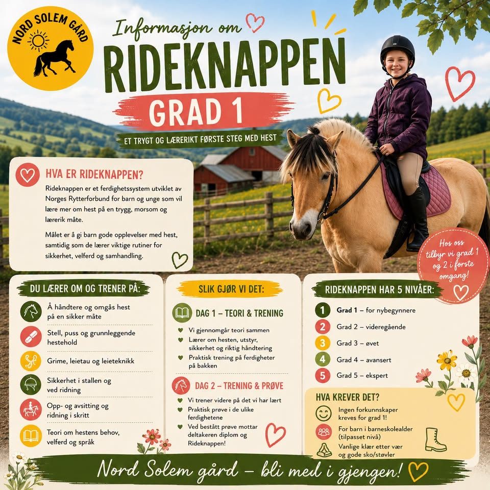 Rideknappen grad 1 i høstferien