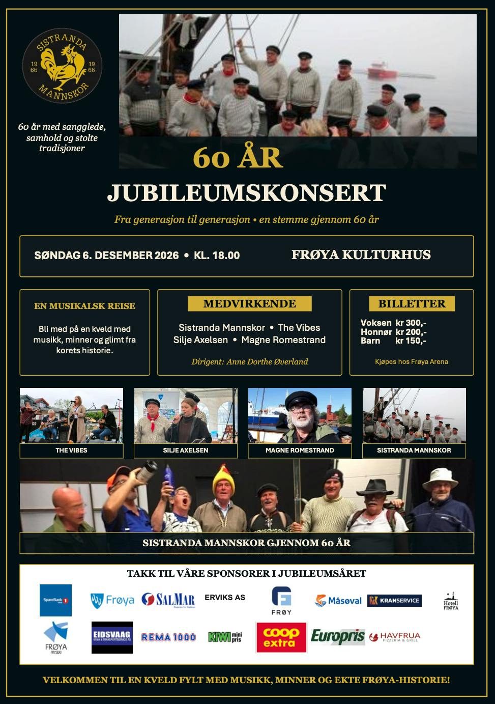 Sistranda Mannskor 60 år - Jubileumskonsert