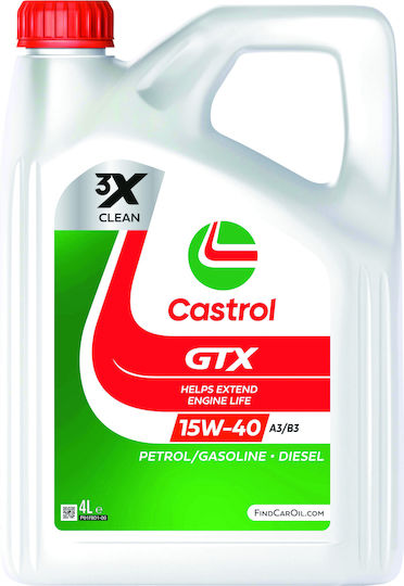 Λάδι Castrol GTX 15W-40 A3/B3 (4L)