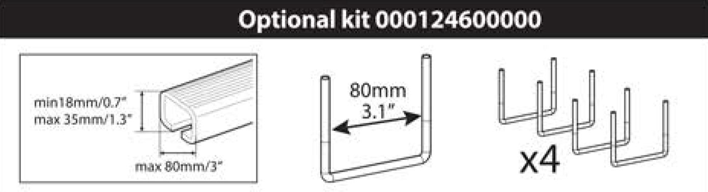Kit MENABO Τοποθέτησης Μπαγκαζιέρας U (80mm)