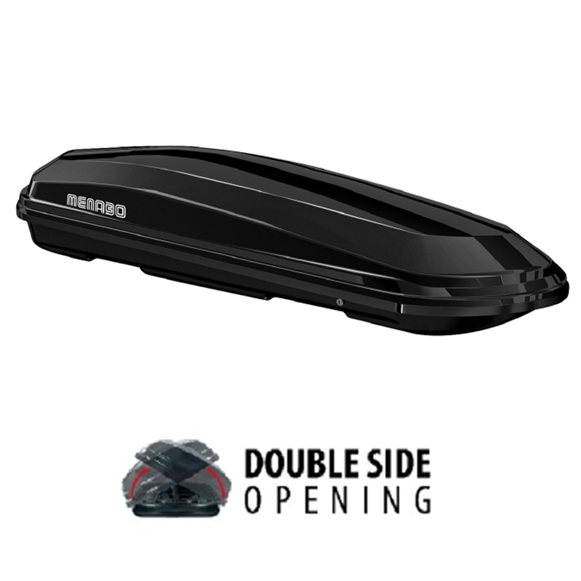 Μπαγκαζιέρα Οροφής MENABO Diamond Duo 450L (Μαύρο Γυαλιστερό)