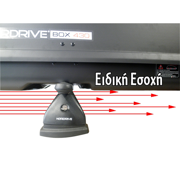 Μπαγκαζιέρα Οροφής NORDRIVE BOX 530L Με Ανάγλυφη Υφή (Μαύρο)