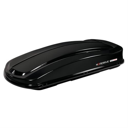 Μπαγκαζιέρα Οροφής NORDRIVE BOX 530L Με Γυαλιστερή Υφή Και Διπλό Άνοιγμα (Μαύρο)