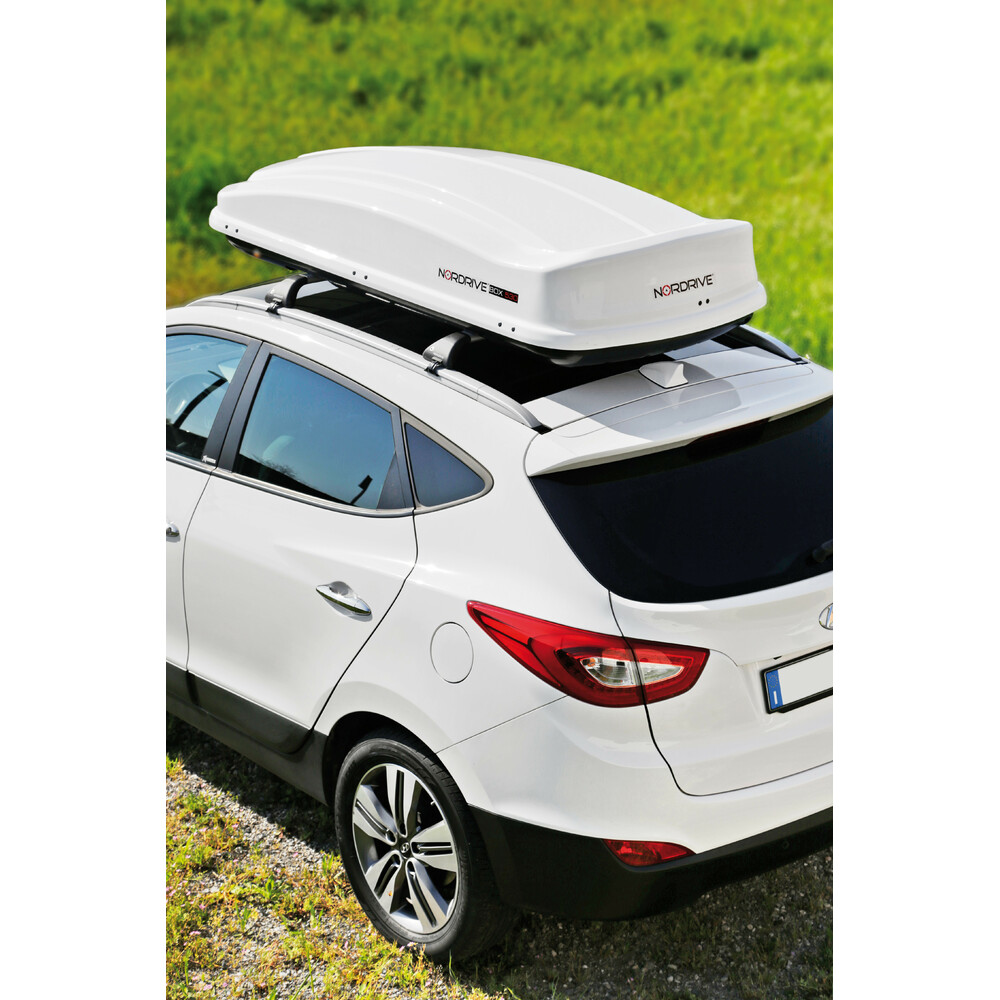 Μπαγκαζιέρα Οροφής NORDRIVE BOX 530L Με Γυαλιστερή Υφή (Λευκό)